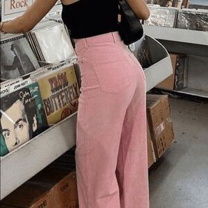 & OTHER STORIES PINK WIDE LEG JEANS